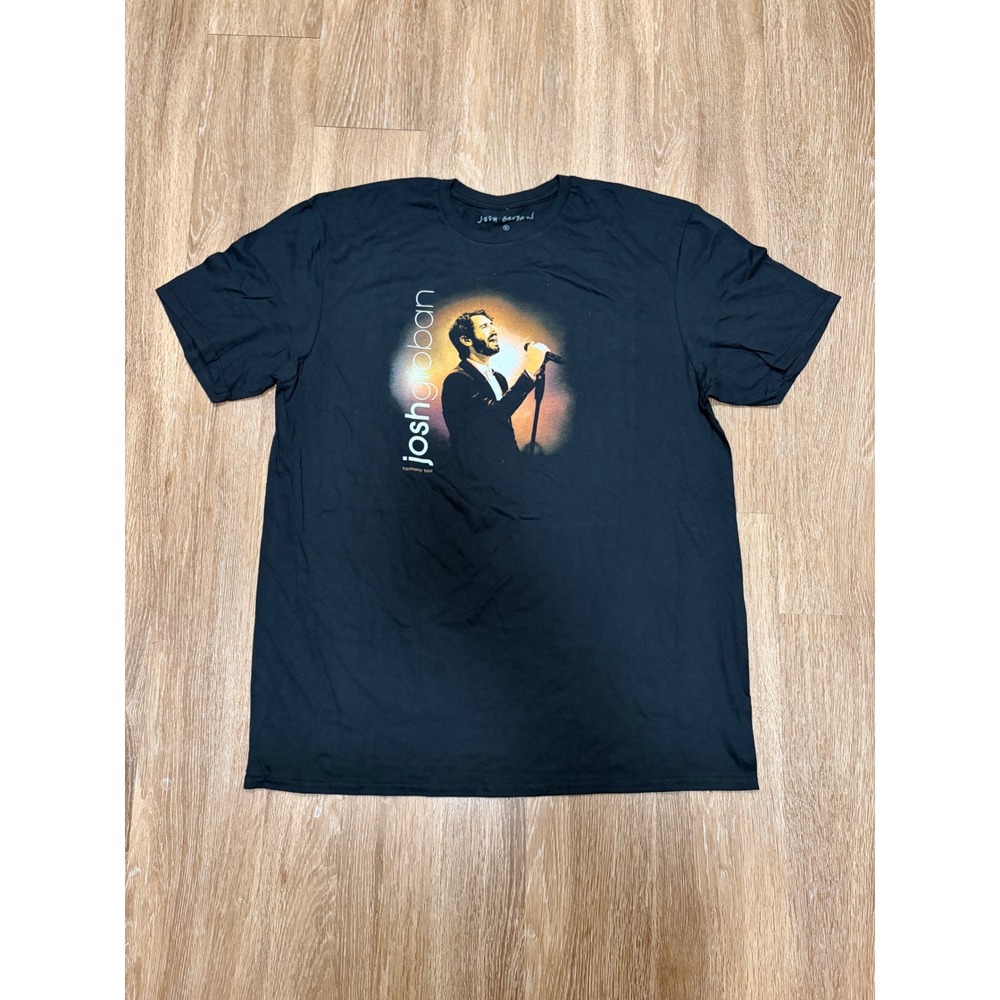 Josh Groban Harmony Tour 2022 Concert T-Shirt Mens XL Black Graphic Cotton Tee